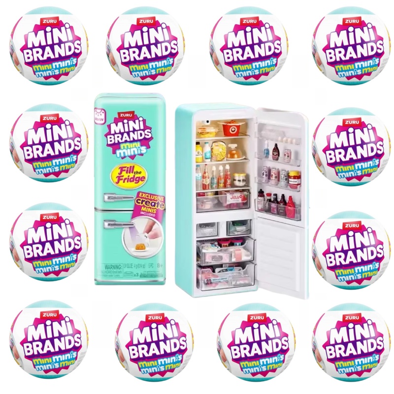 Party Games Mini - Новый набор ZURU Mini Brands: Холодильник-сюрприз,