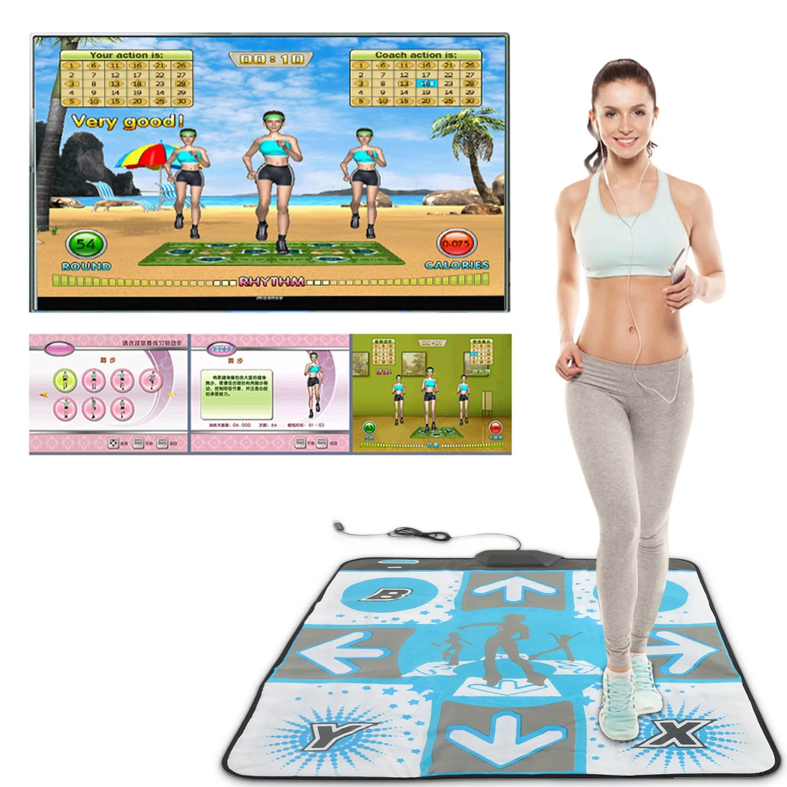 Party Games Nintendo - Нескользящий коврик для вечеринок, одиночный танцевальный